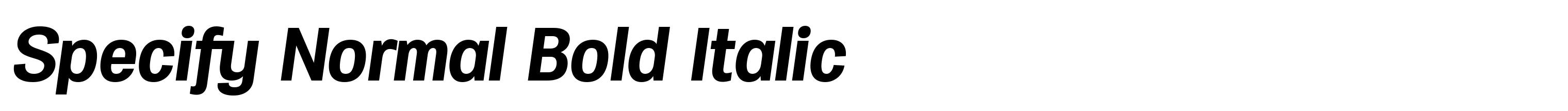 Specify Normal Bold Italic